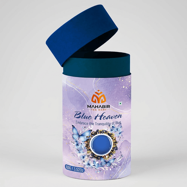Mahabir Gold Blue Tea with Green Tea 100g | Butterfly Pea Flower & Green Tea Blend | Premium Herbal | Refreshing Loose Leaf | Product of India